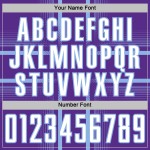 Soccer Sublimation Blue Jersey Lines Uniform White-Light Custom Purple Soccer Sublimation Blue Jersey Lines Uniform White-Light Custom Purple