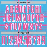 Uniform Lines Sublimation Jersey Sky Soccer Custom Blue Pink-White