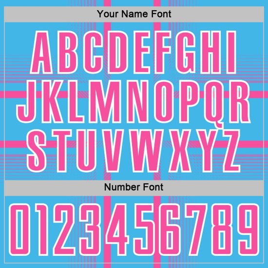 Uniform Lines Sublimation Jersey Sky Soccer Custom Blue Pink-White