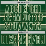 Lines Green Soccer Sublimation Jersey Cream Custom Uniform