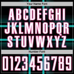 Custom Jersey Black Lines Uniform Sublimation Aqua-Pink White Soccer Custom Jersey Black Lines Uniform Sublimation Aqua-Pink White Soccer