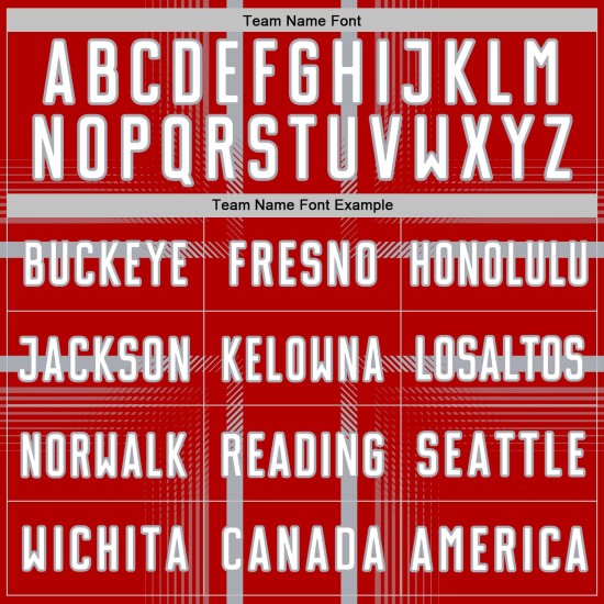 Soccer Custom Sublimation Uniform Red Jersey White-Gray Lines