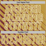 Soccer Uniform Burgundy Gold-White Old Lines Sublimation Jersey Custom Soccer Uniform Burgundy Gold-White Old Lines Sublimation Jersey Custom