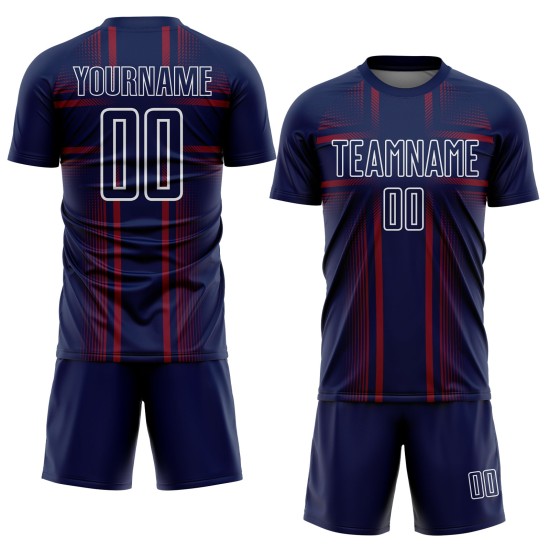 Uniform Jersey Sublimation Custom Lines Navy Soccer Crimson-White Uniform Jersey Sublimation Custom Lines Navy Soccer Crimson-White