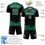 Uniform Kelly Custom Black Green-White Fragment Sublimation Soccer Art Jersey Abstract Uniform Kelly Custom Black Green-White Fragment Sublimation Soccer Art Jersey Abstract
