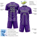 Lines Purple Uniform Jersey Soccer Custom Sublimation Gray-Black Lines Purple Uniform Jersey Soccer Custom Sublimation Gray-Black