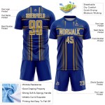 Gold-White Lines Sublimation Custom Old Uniform Jersey Soccer Royal Gold-White Lines Sublimation Custom Old Uniform Jersey Soccer Royal