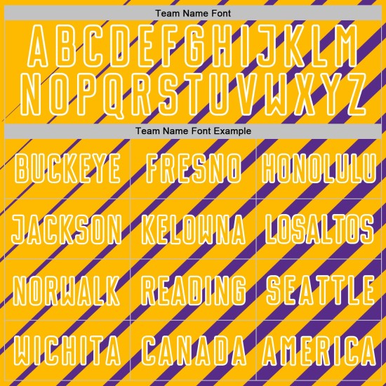 Jersey Purple Sublimation Uniform Gold-White Custom Soccer Lines