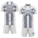 Navy Custom Uniform Sublimation Soccer White Lines Jersey Navy Custom Uniform Sublimation Soccer White Lines Jersey