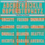 Sublimation Uniform Jersey Custom Aqua Soccer Orange-White Lines