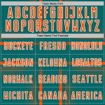 Lines Custom Sublimation Orange-White Jersey Soccer Teal Uniform