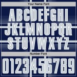 Sublimation Uniform Custom Lines Silver-White Soccer Jersey Navy