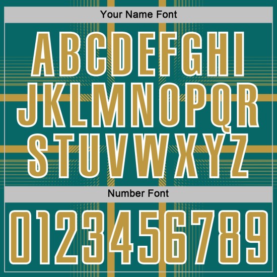 Uniform Sublimation Teal Jersey Soccer Gold-White Custom Old Lines Uniform Sublimation Teal Jersey Soccer Gold-White Custom Old Lines