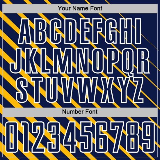 Navy-White Lines Gold Jersey Soccer Custom Sublimation Uniform Navy-White Lines Gold Jersey Soccer Custom Sublimation Uniform