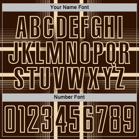 Sublimation Custom Jersey Lines Soccer Brown Uniform Cream