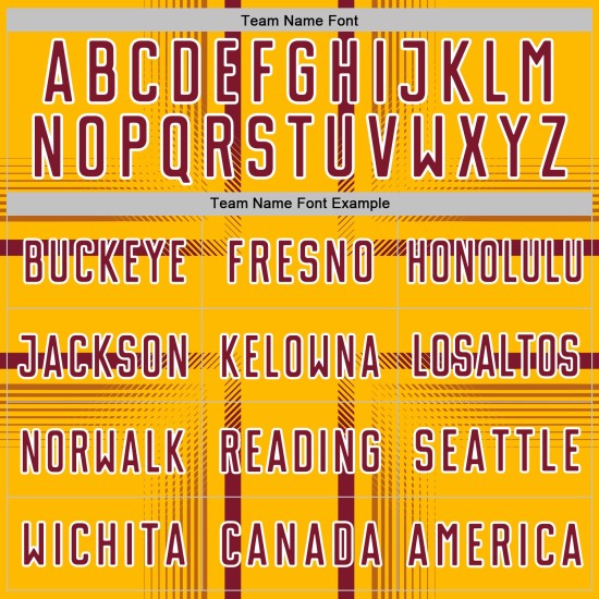 Sublimation Custom Crimson-White Uniform Lines Jersey Gold Soccer Sublimation Custom Crimson-White Uniform Lines Jersey Gold Soccer