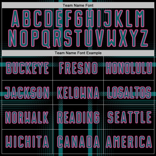 Soccer Teal-Pink Jersey Lines Custom Black Sublimation Uniform Soccer Teal-Pink Jersey Lines Custom Black Sublimation Uniform