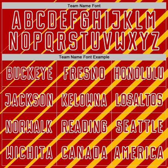 Jersey Sublimation Gold Red-White Lines Custom Soccer Uniform Jersey Sublimation Gold Red-White Lines Custom Soccer Uniform