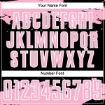 Black Sublimation Jersey Uniform Light Soccer Pink-White Fragment Abstract Art Custom