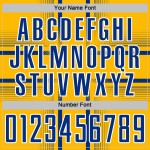 Royal-White Gold Soccer Lines Sublimation Jersey Custom Uniform Royal-White Gold Soccer Lines Sublimation Jersey Custom Uniform