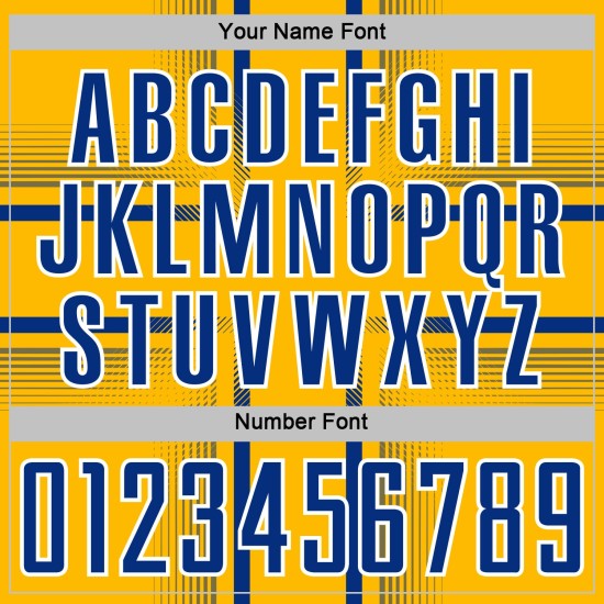 Royal-White Gold Soccer Lines Sublimation Jersey Custom Uniform Royal-White Gold Soccer Lines Sublimation Jersey Custom Uniform