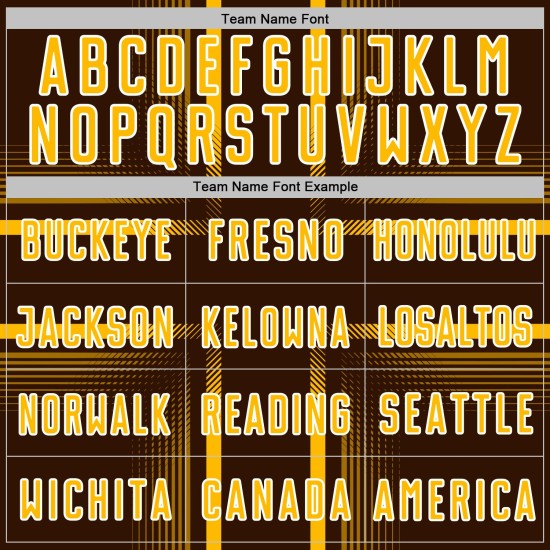 Jersey Uniform Lines Brown Gold-White Soccer Custom Sublimation Jersey Uniform Lines Brown Gold-White Soccer Custom Sublimation