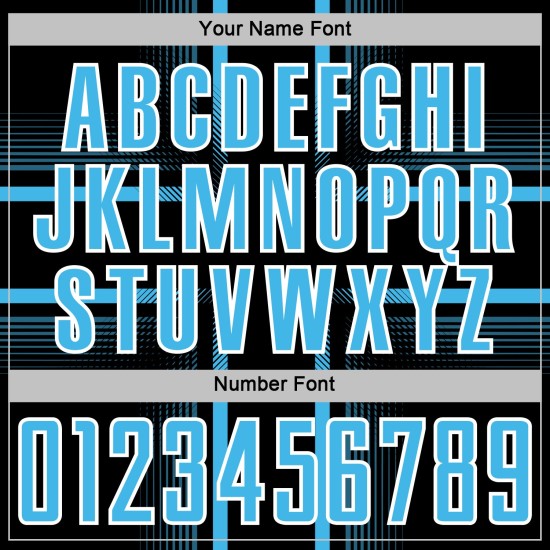 Black Uniform Sky Lines Custom Jersey Blue-White Soccer Sublimation Black Uniform Sky Lines Custom Jersey Blue-White Soccer Sublimation