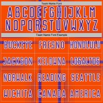 Custom Sublimation Uniform Lines Orange Soccer Purple-White Jersey Custom Sublimation Uniform Lines Orange Soccer Purple-White Jersey