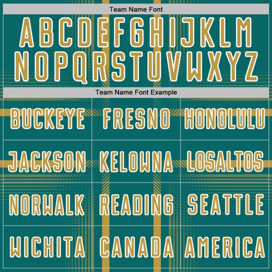 Uniform Sublimation Teal Jersey Soccer Gold-White Custom Old Lines Uniform Sublimation Teal Jersey Soccer Gold-White Custom Old Lines