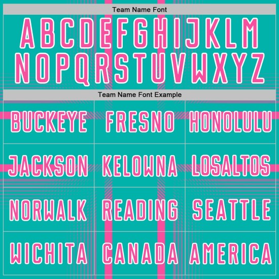 Sublimation Aqua Custom Soccer Lines Uniform Jersey Pink-White Sublimation Aqua Custom Soccer Lines Uniform Jersey Pink-White