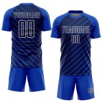 Blue Lines Navy-White Sublimation Custom Thunder Soccer Uniform Jersey Blue Lines Navy-White Sublimation Custom Thunder Soccer Uniform Jersey