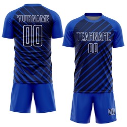 Blue Lines Navy-White Sublimation Custom Thunder Soccer Uniform Jersey Blue Lines Navy-White Sublimation Custom Thunder Soccer Uniform Jersey