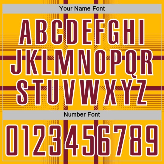 Sublimation Custom Crimson-White Uniform Lines Jersey Gold Soccer Sublimation Custom Crimson-White Uniform Lines Jersey Gold Soccer