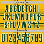 Jersey Sublimation Lines Green-White Soccer Uniform Custom Gold