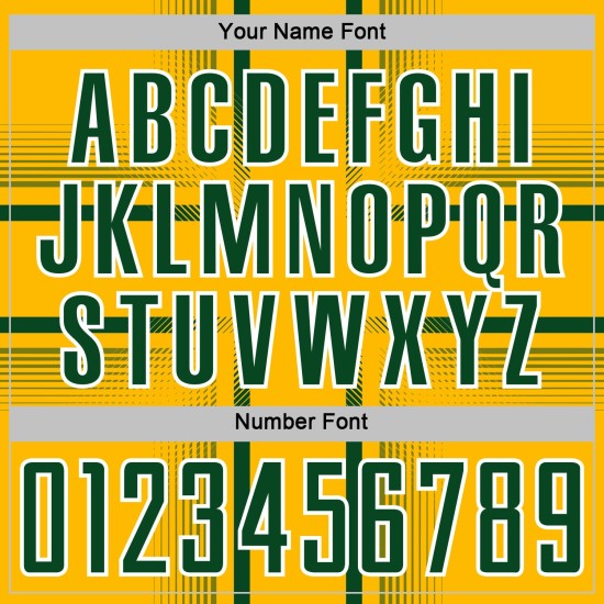 Jersey Sublimation Lines Green-White Soccer Uniform Custom Gold