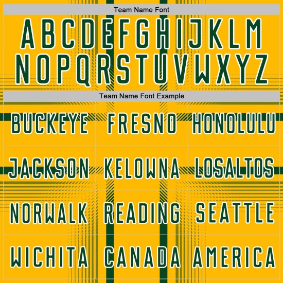 Jersey Sublimation Lines Green-White Soccer Uniform Custom Gold