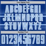 Jersey Sublimation Soccer Royal Light Blue-White Uniform Lines Custom Jersey Sublimation Soccer Royal Light Blue-White Uniform Lines Custom