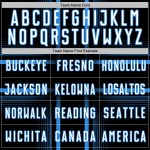 Uniform Blue Soccer Custom Jersey White-Powder Sublimation Black Lines Uniform Blue Soccer Custom Jersey White-Powder Sublimation Black Lines