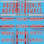 Jersey Uniform Sublimation Soccer Blue Lines Custom Red-White Sky Jersey Uniform Sublimation Soccer Blue Lines Custom Red-White Sky