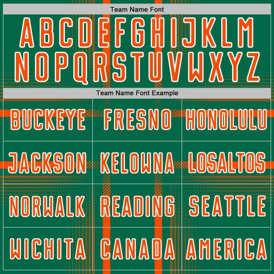 Custom Jersey Orange-White Green Uniform Lines Sublimation Soccer Kelly Custom Jersey Orange-White Green Uniform Lines Sublimation Soccer Kelly