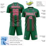 Kelly Uniform Jersey Soccer Lines Custom Sublimation Neon Pink-White Green Kelly Uniform Jersey Soccer Lines Custom Sublimation Neon Pink-White Green