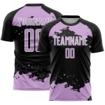 Purple-White Uniform Fragment Jersey Light Black Sublimation Abstract Art Custom Soccer Purple-White Uniform Fragment Jersey Light Black Sublimation Abstract Art Custom Soccer