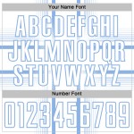 Uniform Custom Jersey Light Blue Soccer Sublimation Lines White Uniform Custom Jersey Light Blue Soccer Sublimation Lines White