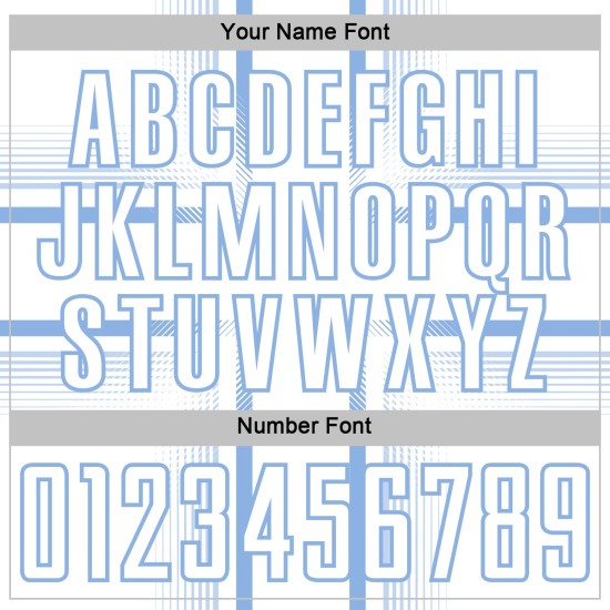 Uniform Custom Jersey Light Blue Soccer Sublimation Lines White Uniform Custom Jersey Light Blue Soccer Sublimation Lines White