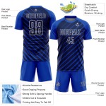 Blue Lines Navy-White Sublimation Custom Thunder Soccer Uniform Jersey Blue Lines Navy-White Sublimation Custom Thunder Soccer Uniform Jersey