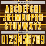 Jersey Uniform Lines Brown Gold-White Soccer Custom Sublimation Jersey Uniform Lines Brown Gold-White Soccer Custom Sublimation