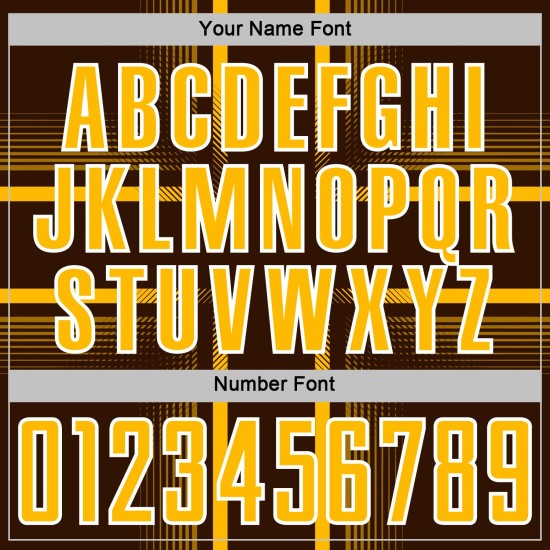 Jersey Uniform Lines Brown Gold-White Soccer Custom Sublimation Jersey Uniform Lines Brown Gold-White Soccer Custom Sublimation