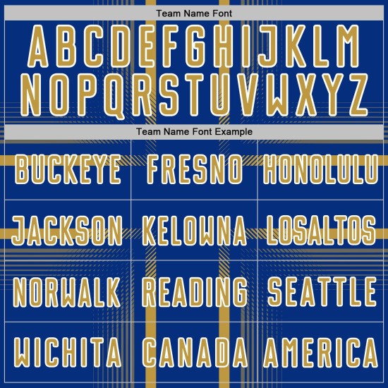 Gold-White Lines Sublimation Custom Old Uniform Jersey Soccer Royal Gold-White Lines Sublimation Custom Old Uniform Jersey Soccer Royal