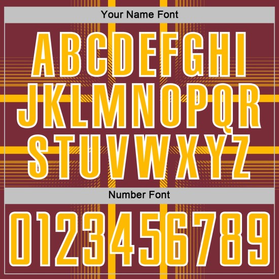 Sublimation Lines Jersey Gold-White Burgundy Soccer Custom Uniform Sublimation Lines Jersey Gold-White Burgundy Soccer Custom Uniform