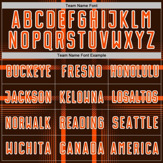 Orange-White Soccer Brown Sublimation Jersey Custom Uniform Lines Orange-White Soccer Brown Sublimation Jersey Custom Uniform Lines
